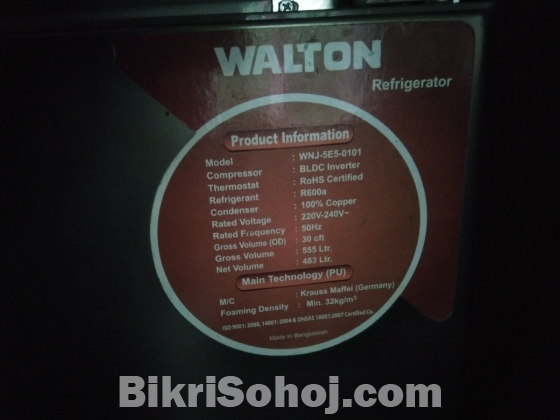 Walton Refrigerator 30 CFT, 555 L